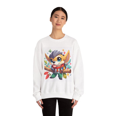Cute Cartoon Animal Sweatshirt, Cozy Unisex Sweatshirt for Kids and Adults, Fall Fashion, Gift for Animal Lovers, Warm Crewneck