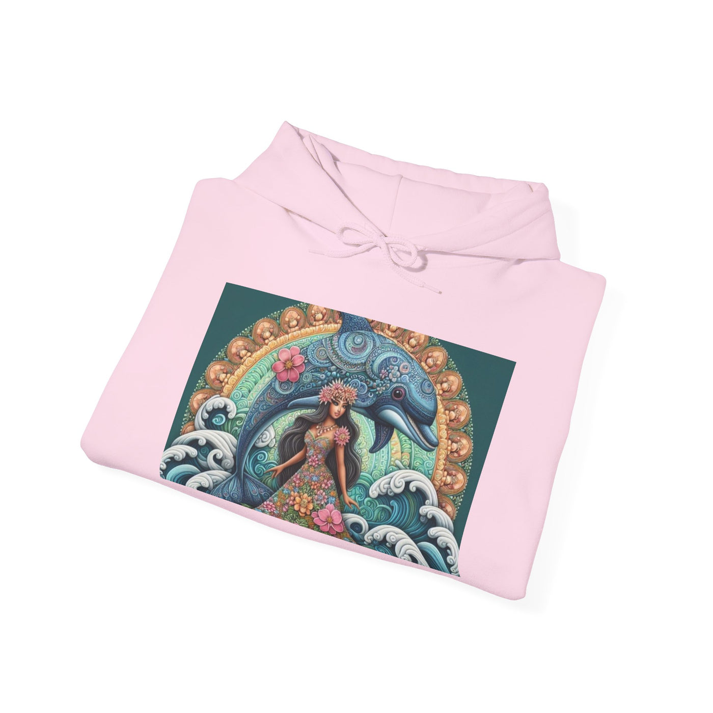 Artistic Mermaid Hooded Sweatshirt | Cozy Sweatshirt, Gift for Sea Lovers, Unique Hoodie, Ocean Art Apparel, Beachwear