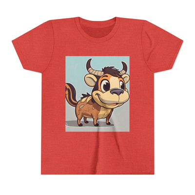 Cute Cartoon Cow Youth Tee, Kid's Shirt for Birthdays, Playdates, Gift for Animal Lovers, Fun Party Wear, Casual Everyday Style