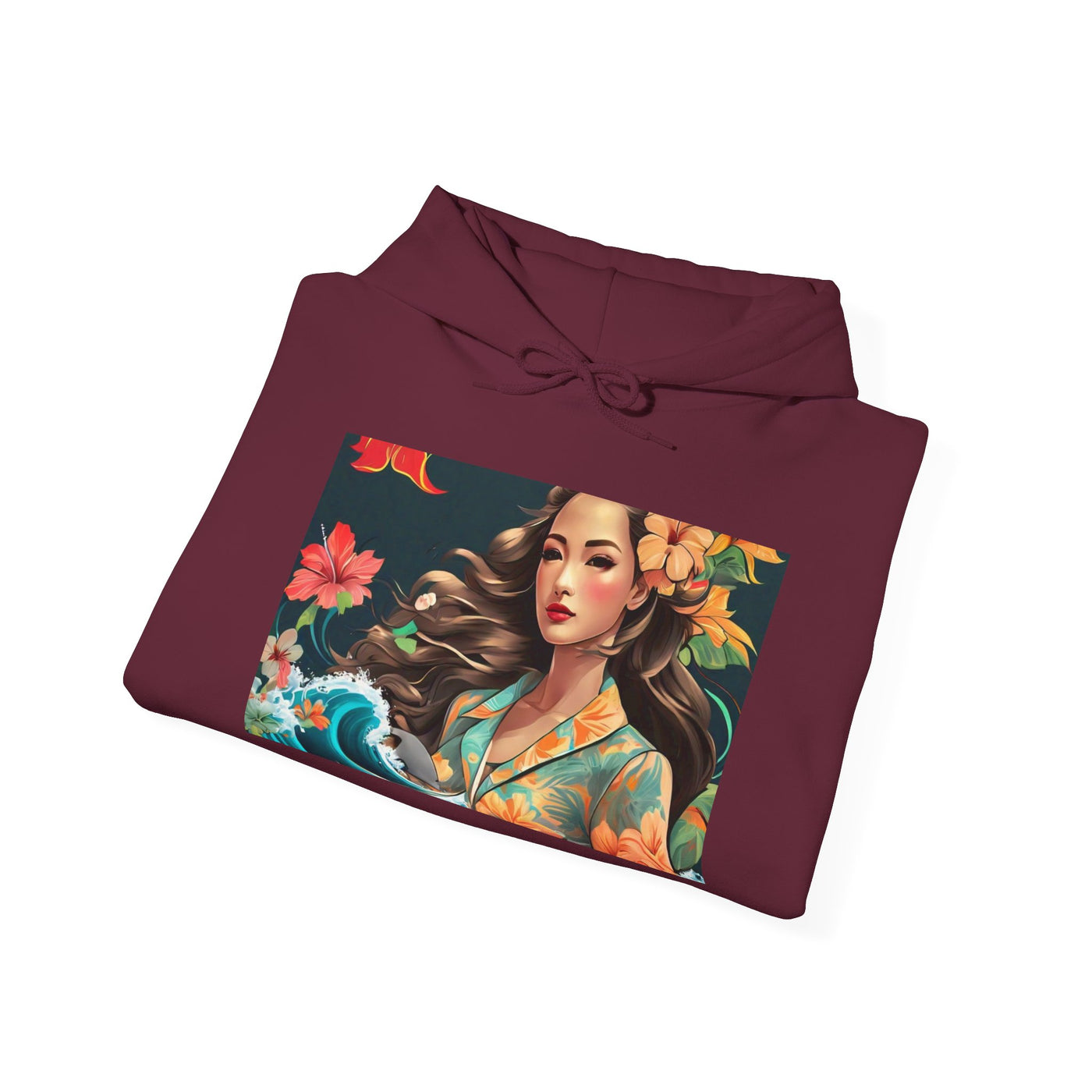 Tropical Floral Hoodie, Cozy Sweatshirt, Beach Vibe Apparel, Boho Style Outerwear, Perfect Gift for Nature Lovers