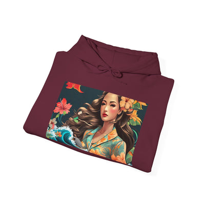 Tropical Floral Hoodie, Cozy Sweatshirt, Beach Vibe Apparel, Boho Style Outerwear, Perfect Gift for Nature Lovers