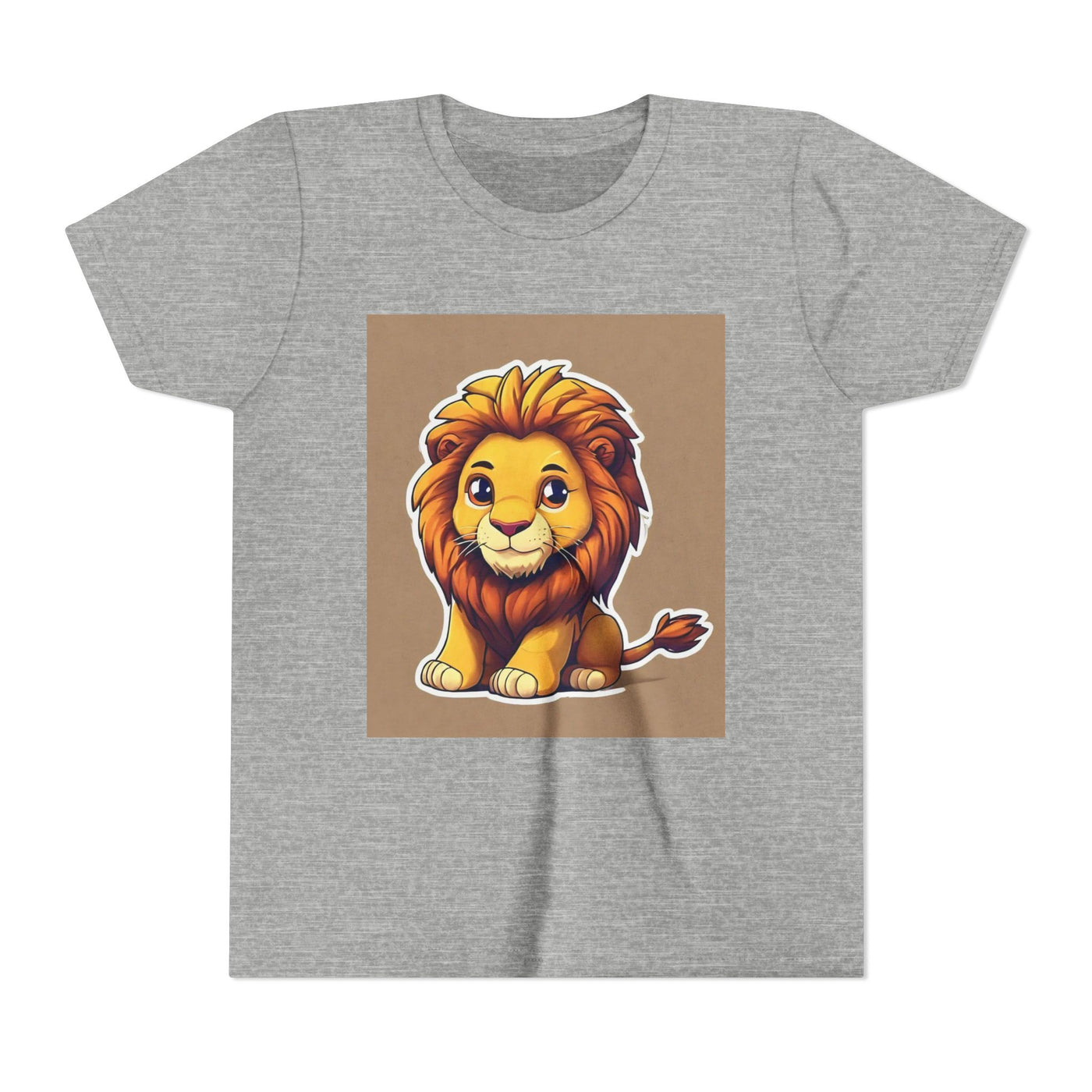 Cute Lion Youth Short Sleeve Tee, Kids Animal T-Shirt, Birthday Gift, Kids Apparel, Zoo Theme Shirt, Playful Lion Print