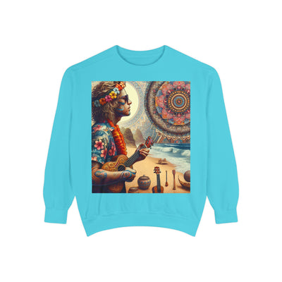 Bohemian Spirit Sweatshirt - Vibrant Garment-Dyed Hoodie, Casual Wear, Festival Style, Gift for Yogis, Artsy Vibes