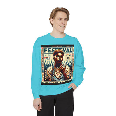 Festival Portrait Sweatshirt — Vintage Concert Graphic Pullover