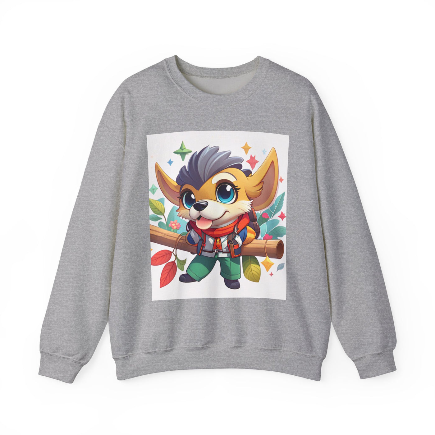 Cute Cartoon Animal Sweatshirt, Cozy Unisex Sweatshirt for Kids and Adults, Fall Fashion, Gift for Animal Lovers, Warm Crewneck