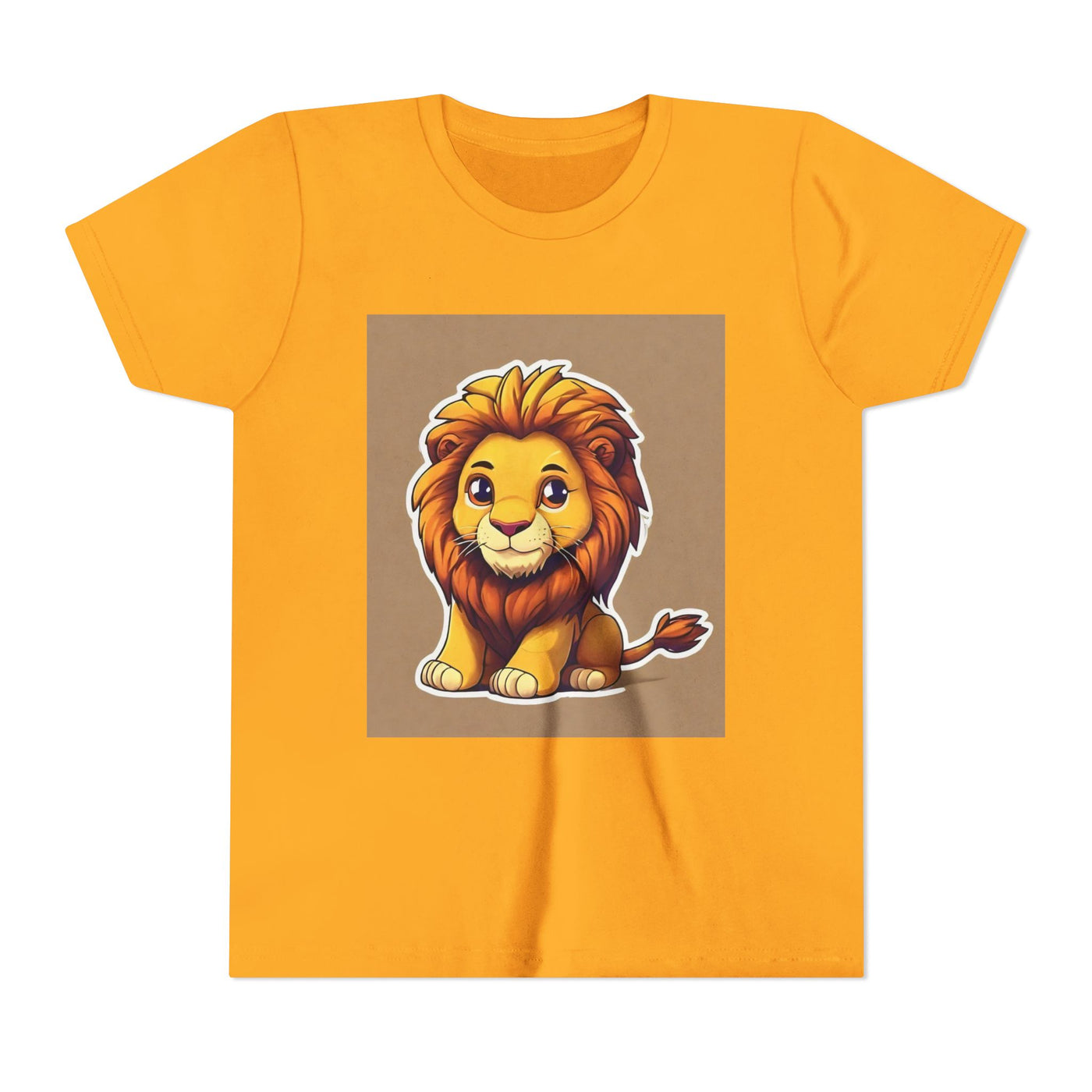 Cute Lion Youth Short Sleeve Tee, Kids Animal T-Shirt, Birthday Gift, Kids Apparel, Zoo Theme Shirt, Playful Lion Print