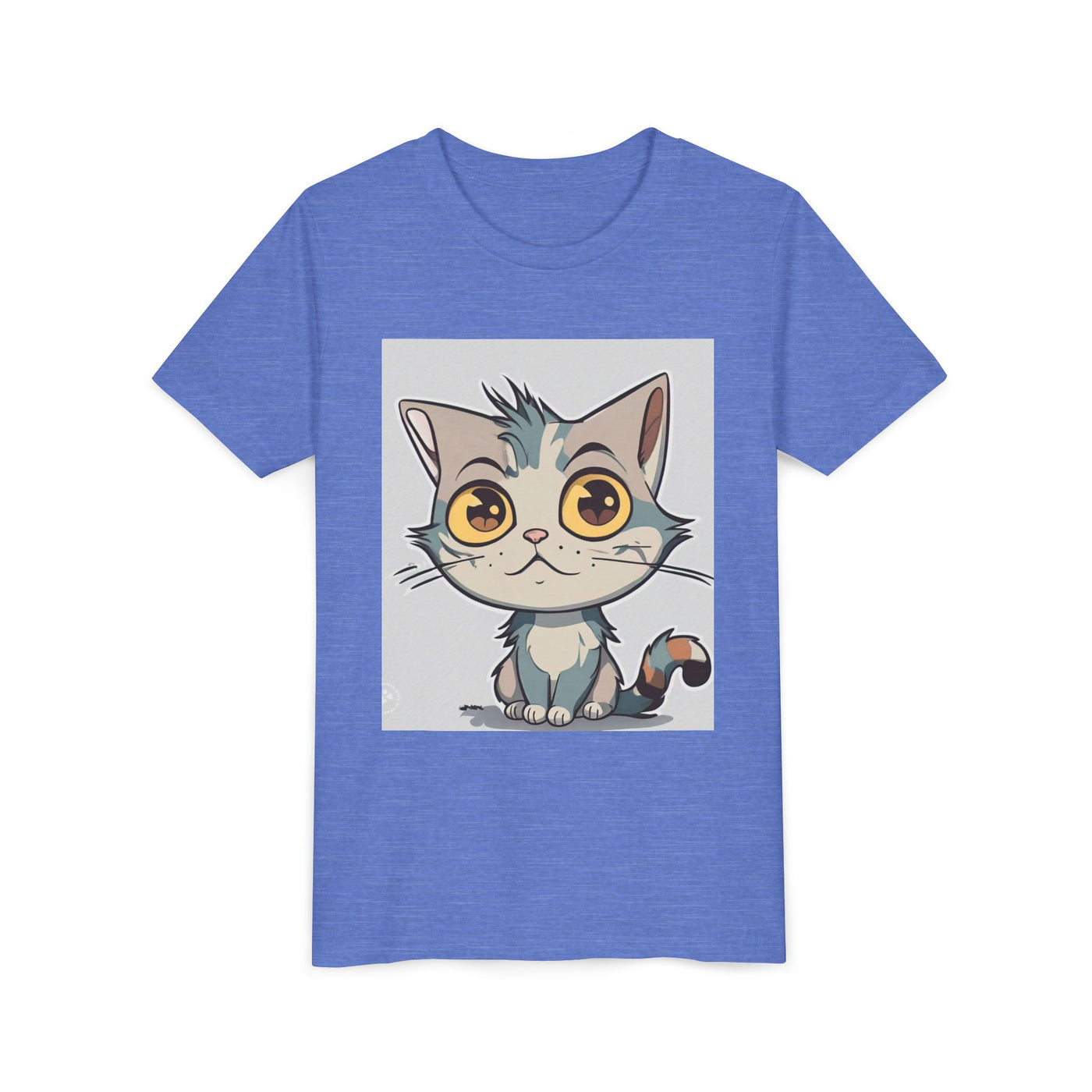 Cute Cartoon Cat Youth Tee, Kids T-Shirt, Cat Lover Gift, Fun Graphic Tee, Birthday Present, Animal Shirt