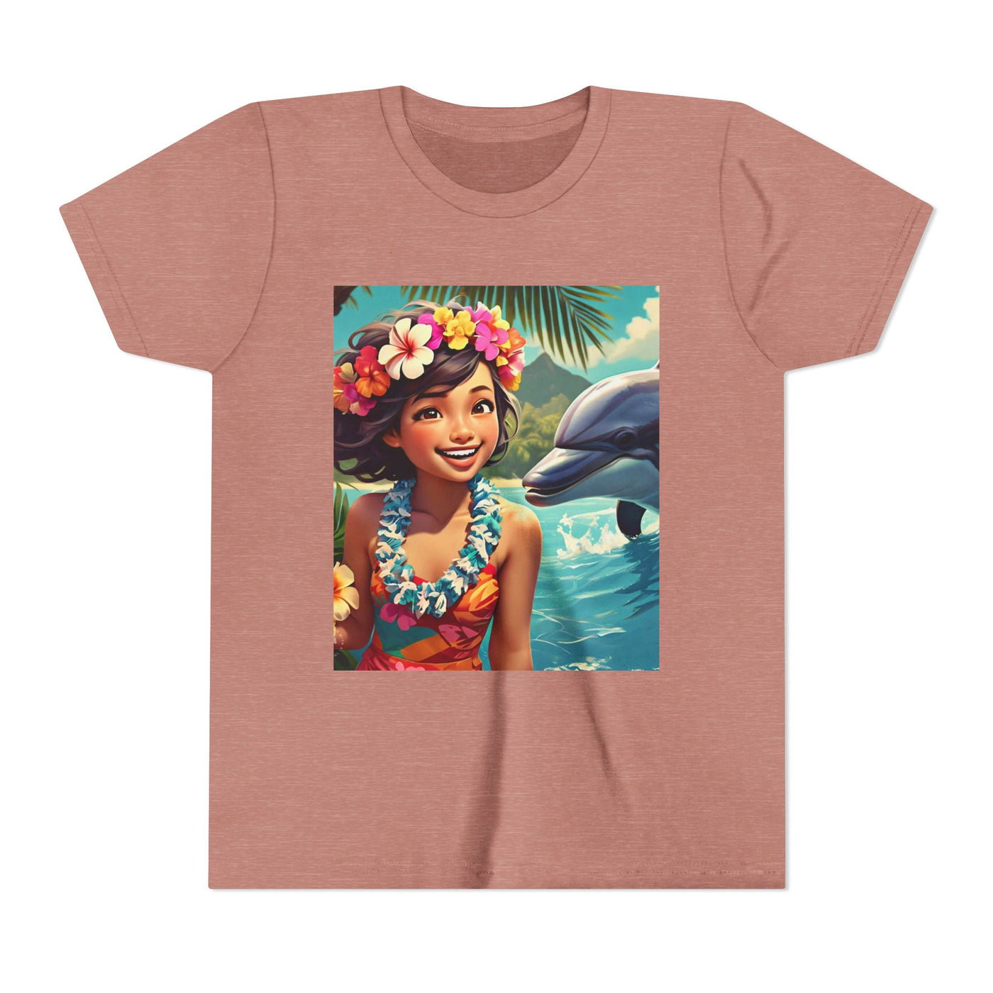Hawaiian Youth Tee, Summer T-Shirt, Tropical Kids Shirt, Beachwear, Luau Outfit, Vacation Apparel