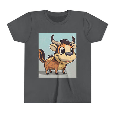Cute Cartoon Cow Youth Tee, Kid's Shirt for Birthdays, Playdates, Gift for Animal Lovers, Fun Party Wear, Casual Everyday Style