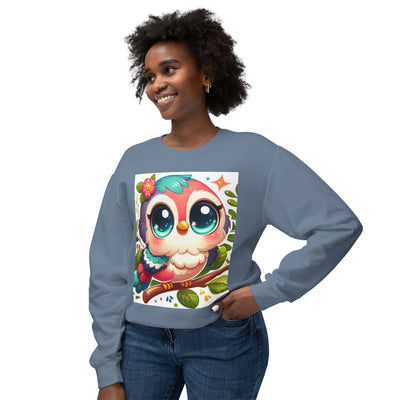 Cute Owl Graphic Sweatshirt, Cozy Crewneck, Gift for Animal Lovers, Casual Wear, Ideal for Fall, Nature Lover Gift
