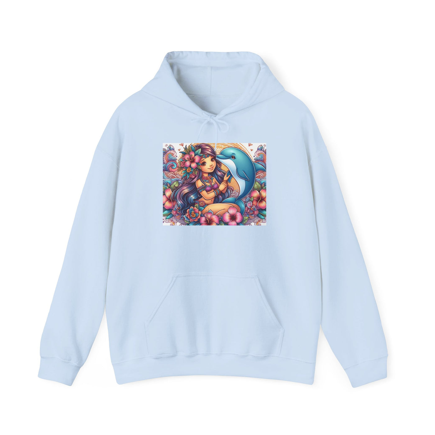 Colorful Mermaid Art Sweatshirt, Cozy Hoodie, Gift for Art Lovers, Unique Lounge Wear, Ocean-Inspired Apparel, Vibrant Graphic Hoodie