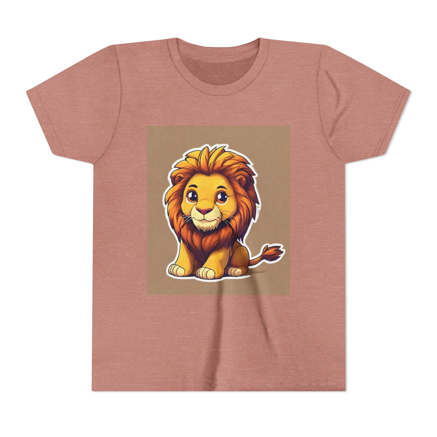 Cute Lion Youth Short Sleeve Tee, Kids Animal T-Shirt, Birthday Gift, Kids Apparel, Zoo Theme Shirt, Playful Lion Print