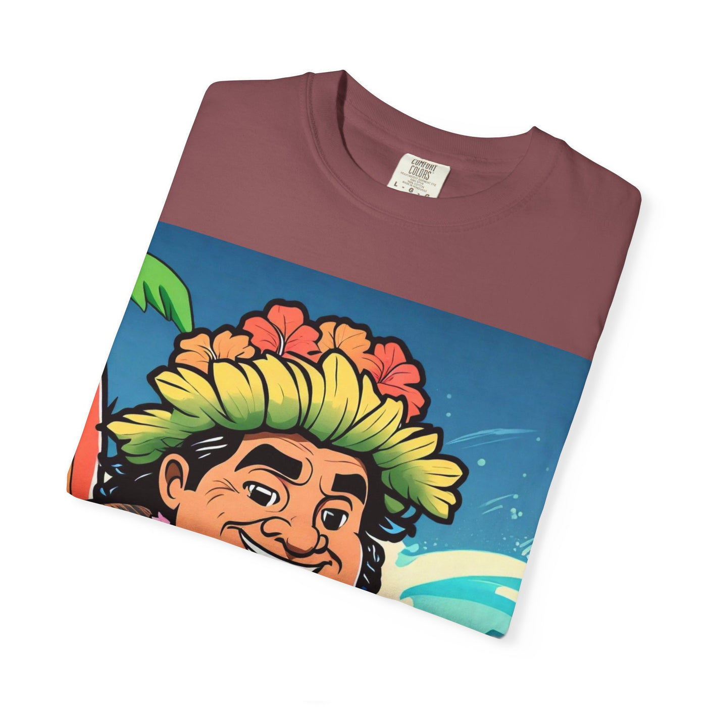 Hawaiian Surf Vibe T-Shirt - Unisex Garment-Dyed Tee, Summer Fashion, Beachwear, Gift for Him/Her, Tropical Party Shirt