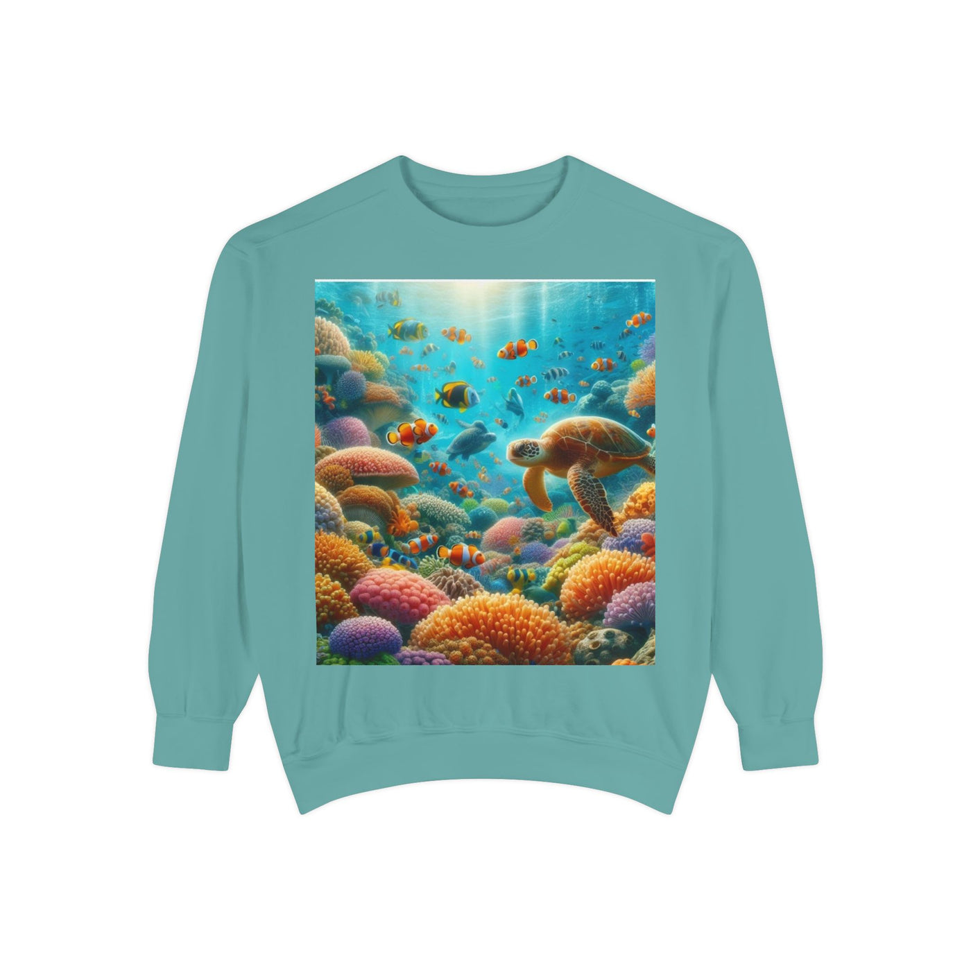 Coral Reef Adventure Sweatshirt | Eco-Friendly Style, Coastal Vibes, Perfect Gift for Ocean Lovers, Summer Apparel, Unique Beachwear