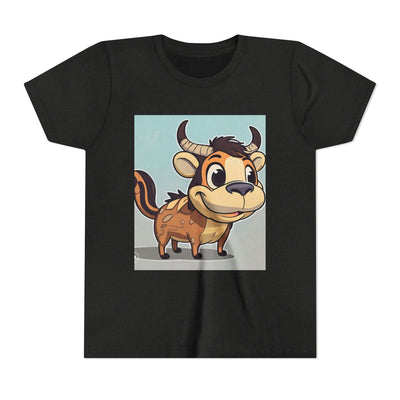 Cute Cartoon Cow Youth Tee, Kid's Shirt for Birthdays, Playdates, Gift for Animal Lovers, Fun Party Wear, Casual Everyday Style