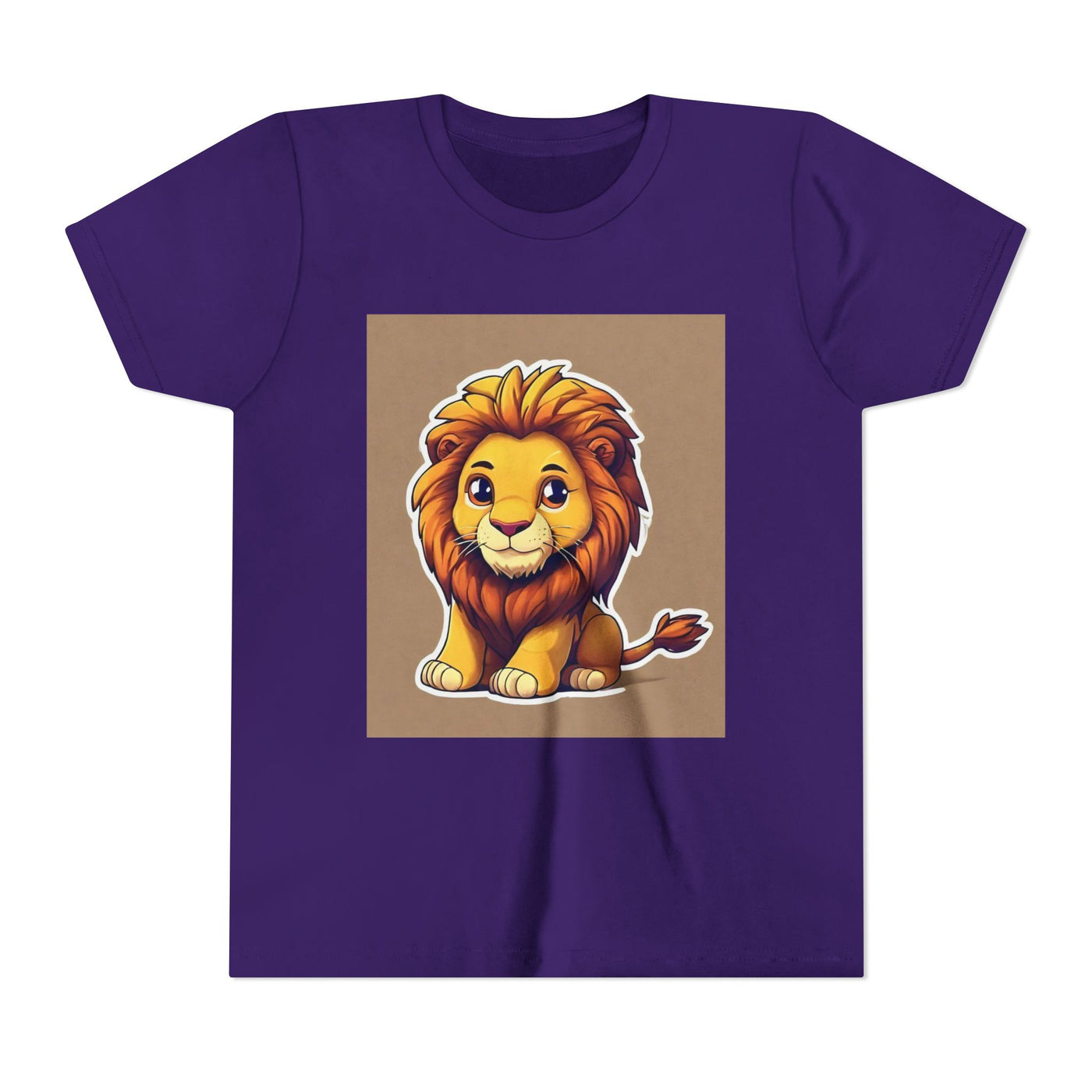 Cute Lion Youth Short Sleeve Tee, Kids Animal T-Shirt, Birthday Gift, Kids Apparel, Zoo Theme Shirt, Playful Lion Print