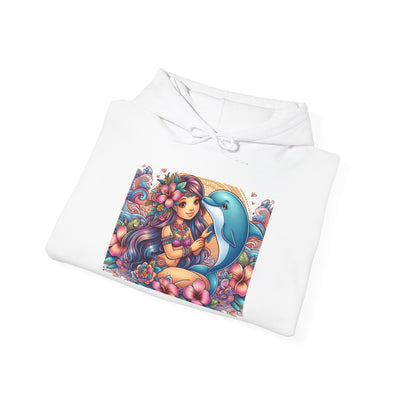 Colorful Mermaid Art Sweatshirt, Cozy Hoodie, Gift for Art Lovers, Unique Lounge Wear, Ocean-Inspired Apparel, Vibrant Graphic Hoodie