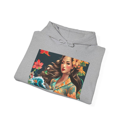 Tropical Floral Hoodie, Cozy Sweatshirt, Beach Vibe Apparel, Boho Style Outerwear, Perfect Gift for Nature Lovers