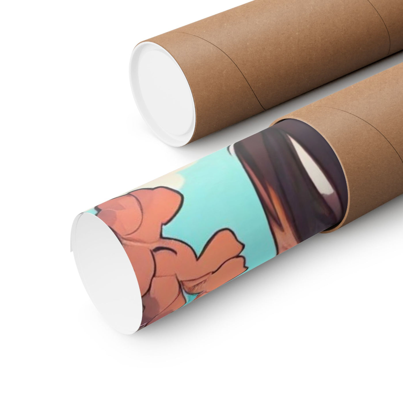 Tropical Girl Poster — Cute Hawaiian Beach Matte Horizontal Print