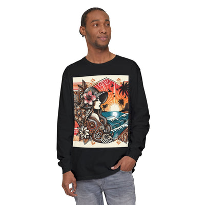 Hawaiian Sunset Floral Long Sleeve Tee